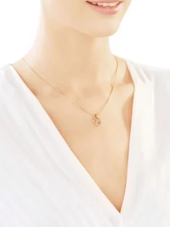 Apart Zawieszka z żółtego złota z diamentami - serca - 0,004 ct - próba 585< Zawieszki