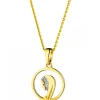 Online Apart Zawieszka z żółtego złota z diamentami - medalik Matka Boska - 0,006 ct - próba 375