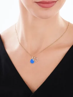 Apart Zawieszka z żółtego złota z diamentami i emalią - 0,01 ct - próba 375< Zawieszki