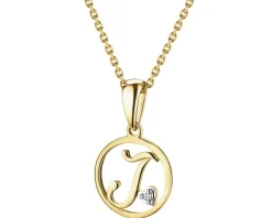 Apart Zawieszka z żółtego złota z diamentem - litera J - 0,003 ct - próba 585< Zawieszki