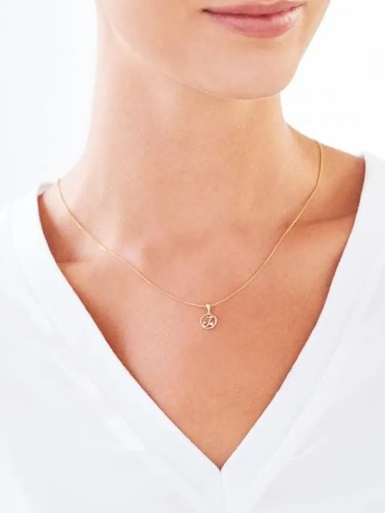 Apart Zawieszka z żółtego złota z diamentem - litera J - 0,003 ct - próba 585< Zawieszki