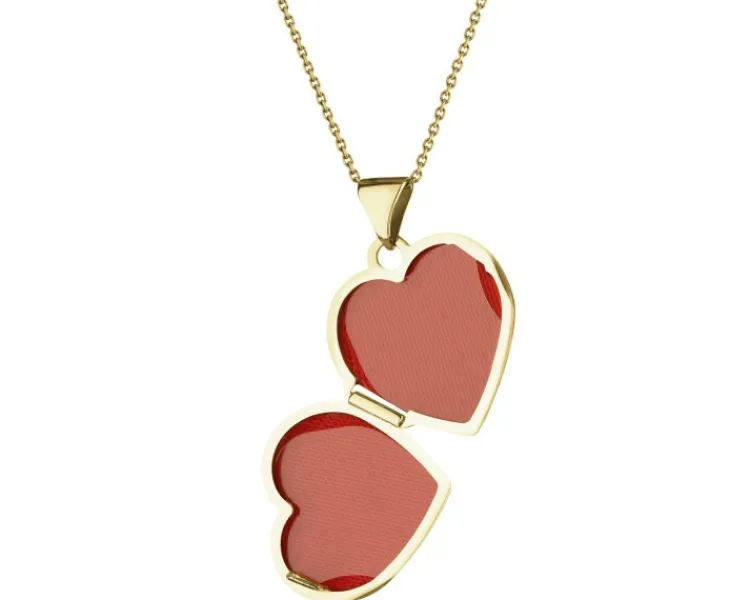 Apart Zawieszka z żółtego złota z diamentem - puzderko - serce - 0,01 ct - próba 585< Wszystkie