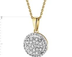 Online Apart Zawieszka z żółtego złota z diamentami - 0,24 ct - próba 585