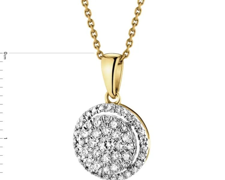 Online Apart Zawieszka z żółtego złota z diamentami - 0,24 ct - próba 585