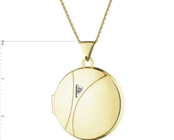 Apart Zawieszka z żółtego złota z diamentem - puzderko - 0,005 ct - próba 375< Zawieszki