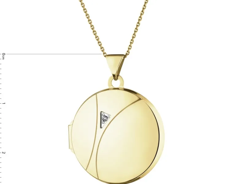Apart Zawieszka z żółtego złota z diamentem - puzderko - 0,005 ct - próba 375< Zawieszki