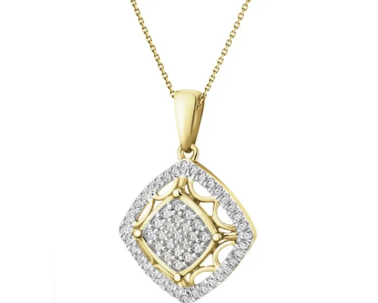 Hot Apart Zawieszka z żółtego złota z diamentami - 0,20 ct - próba 585