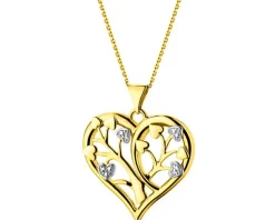 Apart Zawieszka z żółtego złota z diamentami - serce - 0,01 ct - próba 585< Zawieszki