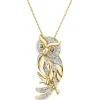 Hot Apart Zawieszka z żółtego złota z diamentami - sowa - 0,13 ct - próba 585