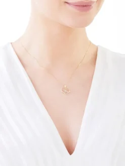 Apart Zawieszka z żółtego złota z diamentami - serce, nieskończoność - 0,01 ct - próba 585< Zawieszki