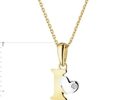 Best Apart Zawieszka z żółtego złota z diamentem - litera I - 0,004 ct - próba 375