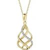 Discount Apart Zawieszka z żółtego złota z diamentami - 0,05 ct - próba 375