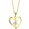 New Apart Zawieszka z żółtego złota z diamentami - baletnica, serce - 0,01 ct - próba 585