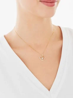New Apart Zawieszka z żółtego złota z diamentami - baletnica, serce - 0,01 ct - próba 585