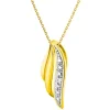 Apart Zawieszka z żółtego złota z diamentem - 0,005 ct - próba 375< Zawieszki