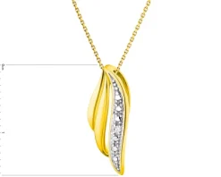Apart Zawieszka z żółtego złota z diamentem - 0,005 ct - próba 375< Zawieszki