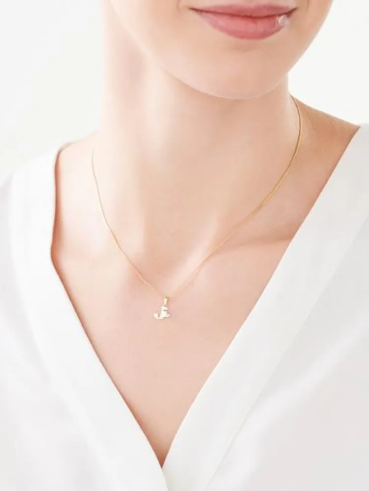 Apart Zawieszka z żółtego złota z diamentem - litera J - 0,004 ct - próba 375< Zawieszki