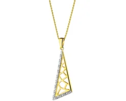 Clearance Apart Zawieszka z żółtego złota z diamentami - 0,05 ct - próba 585