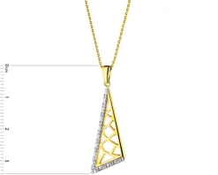 Clearance Apart Zawieszka z żółtego złota z diamentami - 0,05 ct - próba 585