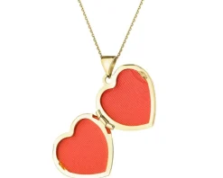 Apart Zawieszka z żółtego złota z diamentem - puzderko - serce - 0,005 ct - próba 375< Zawieszki