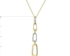 Apart Zawieszka z  żółtego złota z diamentami - 0,02 ct - próba 585< Zawieszki