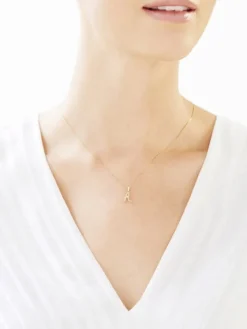 Apart Zawieszka z żółtego złota z diamentem - litera A - 0,004 ct - próba 585
