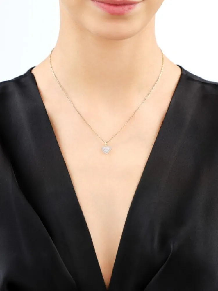 Apart Zawieszka z żółtego złota z diamentami - serce - 0,15 ct - próba 585< Wszystkie