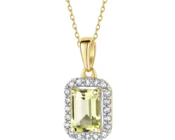 Apart Zawieszka z żółtego złota z diamentami i kwarcem Lemon - próba 585< Wszystkie