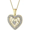 Apart Zawieszka z żółtego złota z diamentami - serce - 0,14 ct - próba 585< Zawieszki