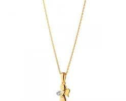 Apart Zawieszka z żółtego złota z diamentem - aniołek - 0,003 ct - próba 585< Zawieszki
