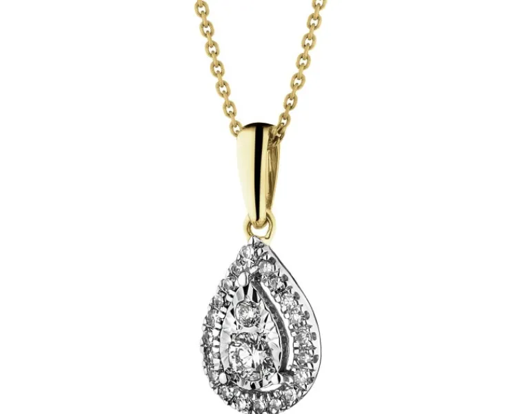 Apart Zawieszka z żółtego złota z diamentami - 0,15 ct - próba 585< Zawieszki