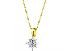Apart Zawieszka z żółtego złota z diamentem - gwiazda - 0,005 ct - próba 375< Zawieszki