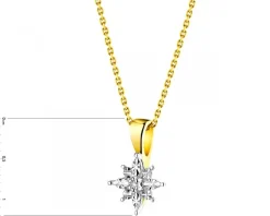 Apart Zawieszka z żółtego złota z diamentem - gwiazda - 0,005 ct - próba 375< Zawieszki
