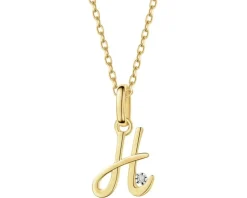 Apart Zawieszka z żółtego złota z diamentem - litera H - 0,003 ct - próba 375< Wszystkie