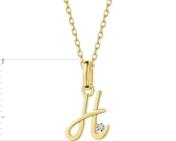 Apart Zawieszka z żółtego złota z diamentem - litera H - 0,003 ct - próba 375< Wszystkie
