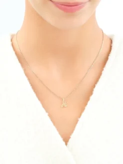 Apart Zawieszka z żółtego złota z diamentem - litera H - 0,003 ct - próba 375< Wszystkie