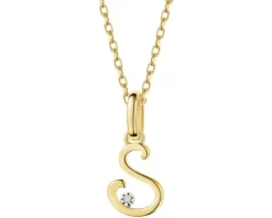 Apart Zawieszka z żółtego złota z diamentem - litera S - 0,003 ct - próba 375< Wszystkie