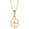 Apart Zawieszka z żółtego złota z diamentem - koniczyna - 0,006 ct - próba 375< Zawieszki