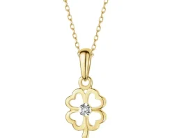 Apart Zawieszka z żółtego złota z diamentem - koniczyna - 0,006 ct - próba 375< Zawieszki