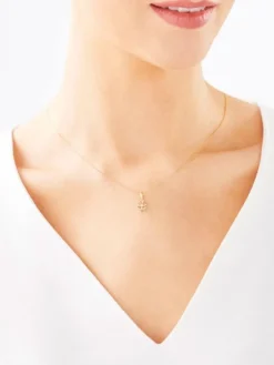 Apart Zawieszka z żółtego złota z diamentem - koniczyna - 0,006 ct - próba 375< Zawieszki
