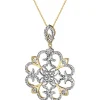 Apart Zawieszka z żółtego złota z diamentami - rozeta - 0,20 ct - próba 585< Zawieszki