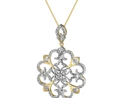 Apart Zawieszka z żółtego złota z diamentami - rozeta - 0,20 ct - próba 585< Zawieszki