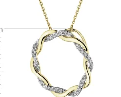 Apart Zawieszka z żółtego złota z diamentami - koło - 0,10 ct - próba 375< Zawieszki