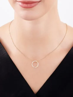 Apart Zawieszka z żółtego złota z diamentami - koło - 0,10 ct - próba 375< Zawieszki