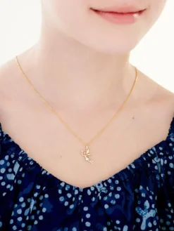 Apart Zawieszka z żółtego złota z diamentem - wróżka - 0,003 ct - próba 375< Zawieszki