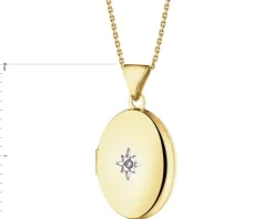 Online Apart Zawieszka z żółtego złota z diamentem - puzderko - 0,005 ct - próba 375