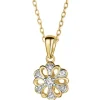 Apart Zawieszka z żółtego złota z diamentami - kwiat - 0,05 ct - próba 585< Zawieszki