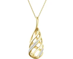 Hot Apart Zawieszka z żółtego złota z diamentami - 0,04 ct - próba 585