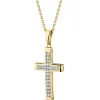 Hot Apart Zawieszka z żółtego złota z diamentami - krzyż - 0,05 ct - próba 375