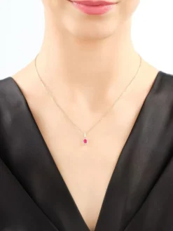 New Apart Zawieszka z żółtego złota z diamentami i rubinem - próba 585